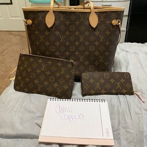 louis vuitton never full with wallet